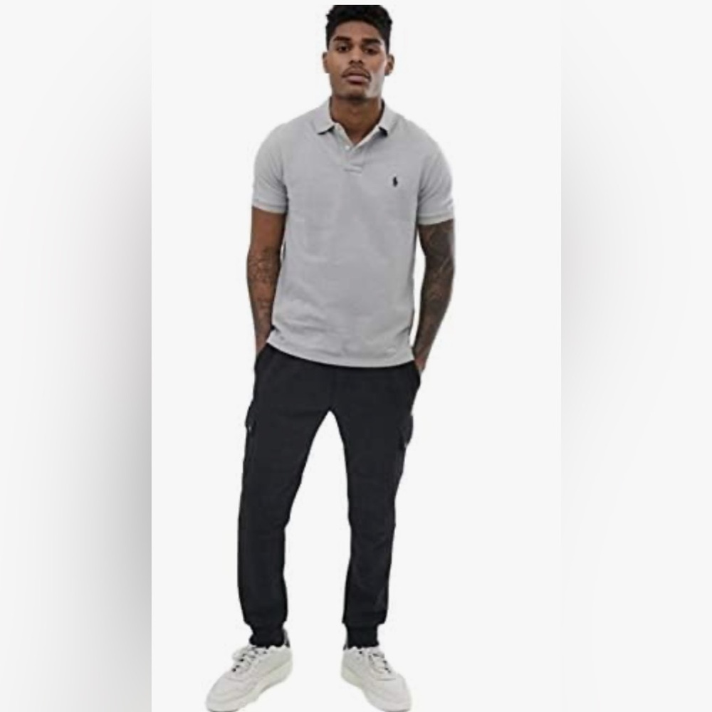 Polo Ralph Lauren Gray Short Sleeve 100% Cotton Shirt - Size M